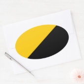 Anarcho kapitalistische vlag ovale sticker (Envelop)