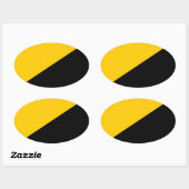 Anarcho kapitalistische vlag ovale sticker (Vel)