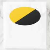 Anarcho kapitalistische vlag ovale sticker (Tas)