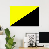 Anarcho-kapitalistische vlag poster (Thuiskantoor)