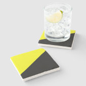 Anarcho-kapitalistische vlag stenen onderzetter (Zijkant)