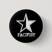 Anarcho-pacifist Star-Button Ronde Button 3,2 Cm (Voorkant)