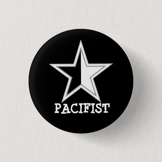 Anarcho-pacifist Star-Button Ronde Button 3,2 Cm (Voorkant)
