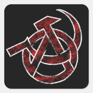 Anarcho-syndicalisme Anarcho-communistisch noodlij Vierkante Sticker