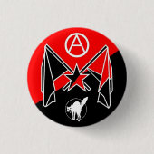 anarcho-syndicalisme ronde button 3,2 cm (Voorkant)
