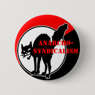 anarcho-syndicalisme ronde button 5,7 cm