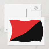 Anarcho-Syndicalisme Vlag Briefkaart (Voorkant / Achterkant)