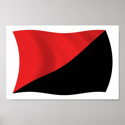 Anarcho-Syndicalisme Vlag Poster Print (Voorkant)