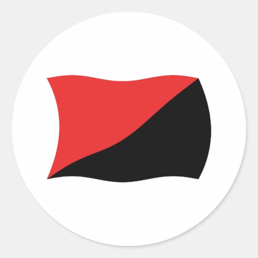 Anarcho-Syndicalisme Vlag Sticker (Voorkant)