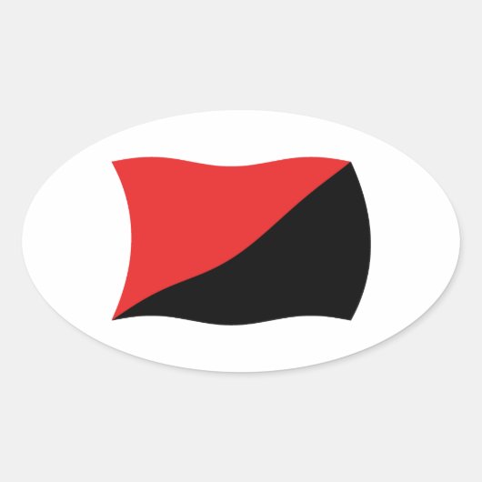 Anarcho-Syndicalisme Vlag Sticker (Voorkant)