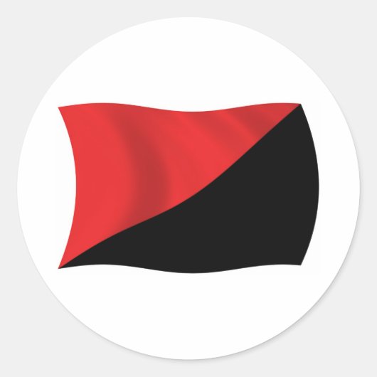 Anarcho-Syndicalisme Vlag Sticker (Voorkant)