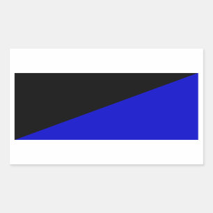 Anarcho-Transhumanistische vlag geklapt Rechthoekige Sticker