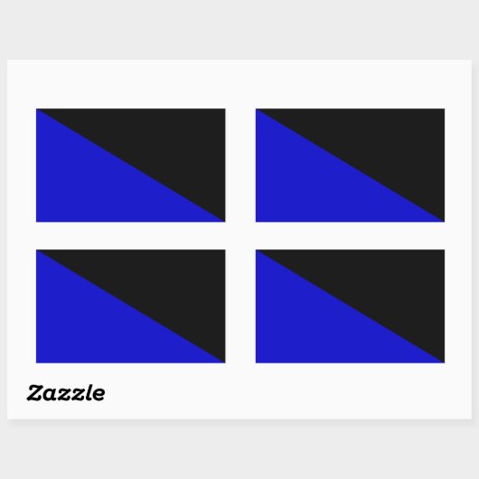 Anarcho-Transhumanistische Vlag Rechthoekige Sticker (Vel)