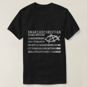 AnarchoChristian No King Maar Christus Christelijk T-shirt (Design voorkant)