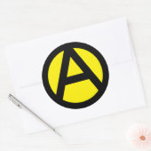 Anarchokapitalisme Ronde Sticker (Envelop)
