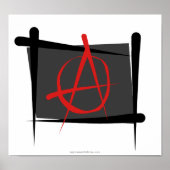 Anarchy Brush Flag Poster (Voorkant)