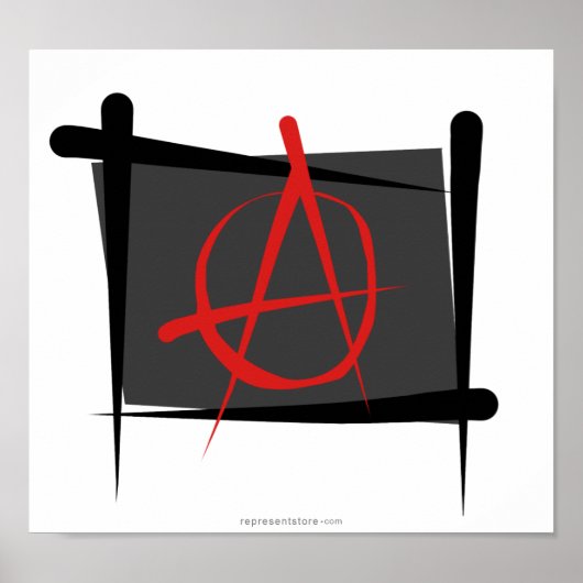 Anarchy Brush Flag Poster (Voorkant)