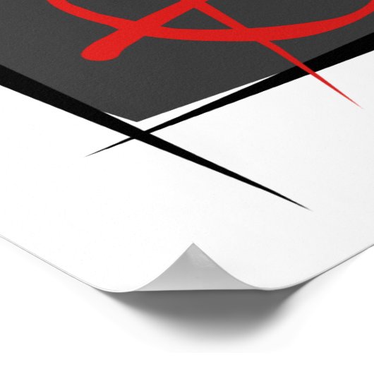 Anarchy Brush Flag Poster (Hoek)