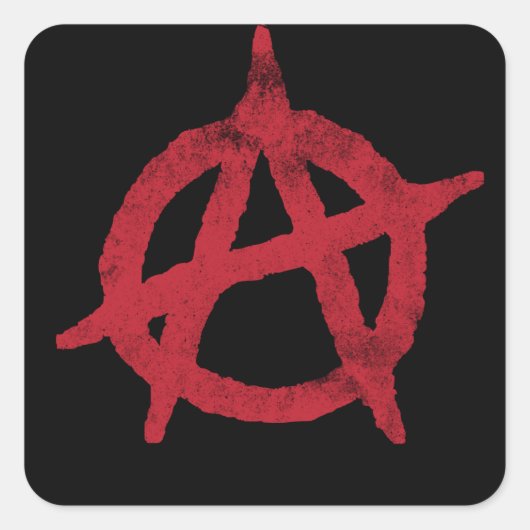 Anarchy Circle A Vierkante Sticker (Voorkant)