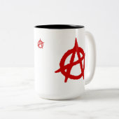 Anarchy Coffee Cup Tweekleurige Koffiemok (Voorkant rechts)
