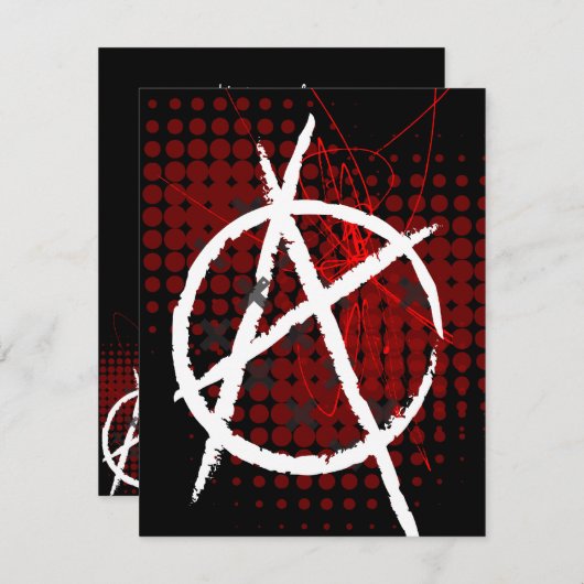 Anarchy Custom Party-uitnodigingen Kaart (Voorkant / Achterkant)