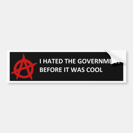 Anarchy deed het eerst bumpersticker (Voorkant)