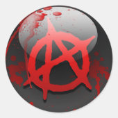 Anarchy Flag Ronde Sticker (Voorkant)