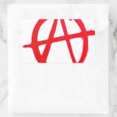 Anarchy Graffiti Rechthoekige Sticker (Tas)