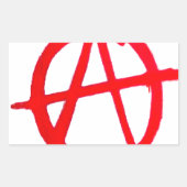 Anarchy Graffiti Rechthoekige Sticker (Voorkant)