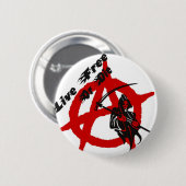 Anarchy Grim Reaper Ronde Button 5,7 Cm (Voorkant /achterkant)