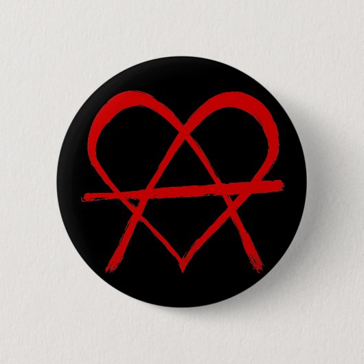 Anarchy Heart Ronde Button 5,7 Cm (Voorkant)