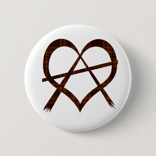 Anarchy Heart Symbol Button Badge (Voorkant)
