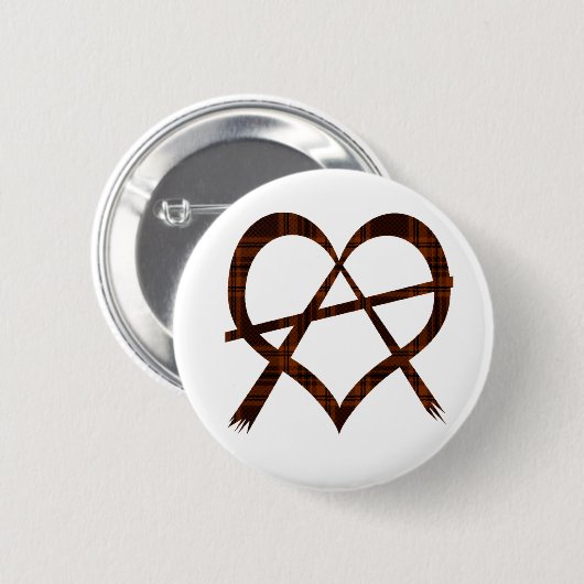 Anarchy Heart Symbol Button Badge (Voorkant /achterkant)