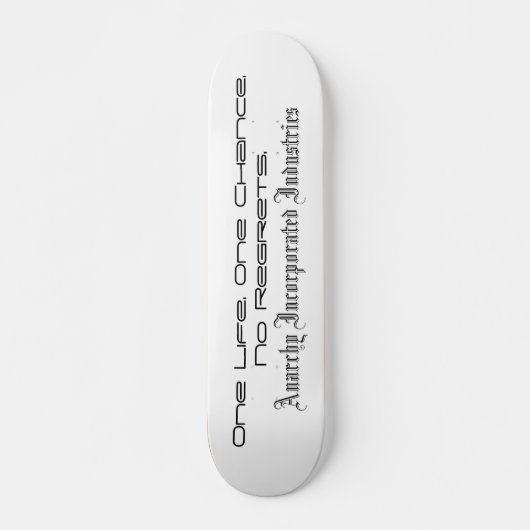 Anarchy Inc. - Old School Board Persoonlijk Skateboard (Voorkant)