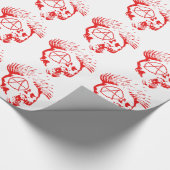 Anarchy Mohawk Skull Cadeaupapier (Hoek)