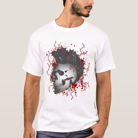 Anarchy Mohawk Skull T-shirt (Voorkant)