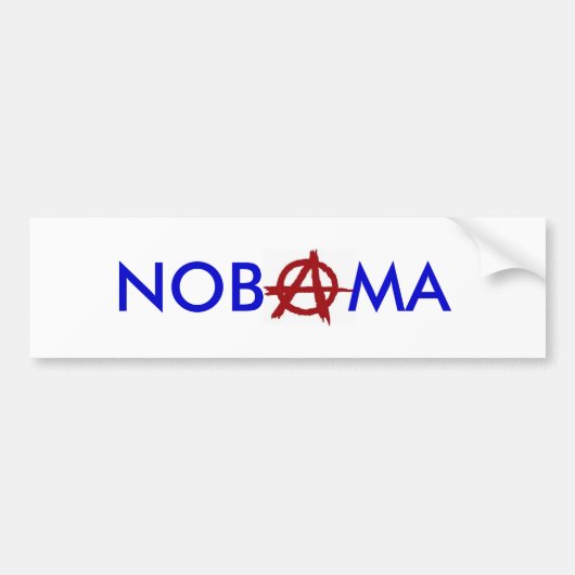 Anarchy "Nobama" Bumpersticker (Voorkant)