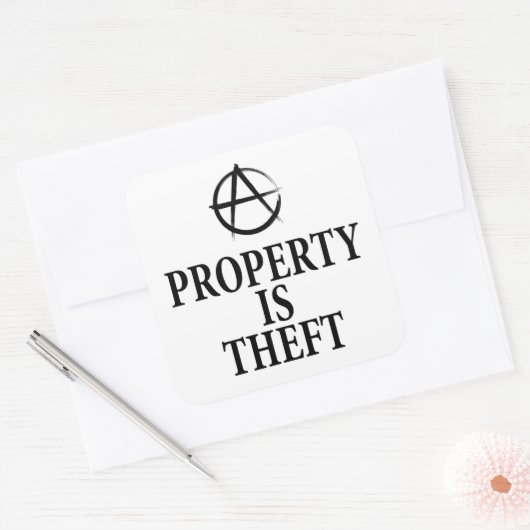 Anarchy quote vierkante sticker (Envelop)