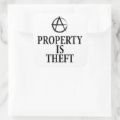 Anarchy quote vierkante sticker (Tas)