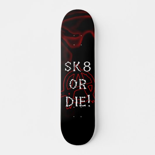 Anarchy Sk8 of Die Infra Red Persoonlijk Skateboard (Voorkant)