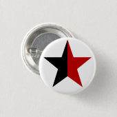 Anarchy Star Klassisch (schwarz / rot) Ronde Button 3,2 Cm (Voorkant /achterkant)