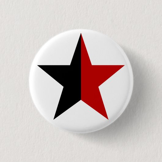 Anarchy Star Klassisch (schwarz / rot) Ronde Button 3,2 Cm (Voorkant)