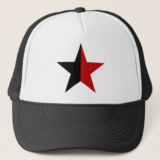 Anarchy Star Klassisch (schwarz / rot) Trucker Pet (Voorkant)