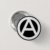 Anarchy Symbol Klassisch (schwarzer Hintergrund) Ronde Button 3,2 Cm (Voorkant /achterkant)
