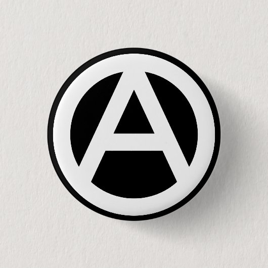 Anarchy Symbol Klassisch (schwarzer Hintergrund) Ronde Button 3,2 Cm (Voorkant)