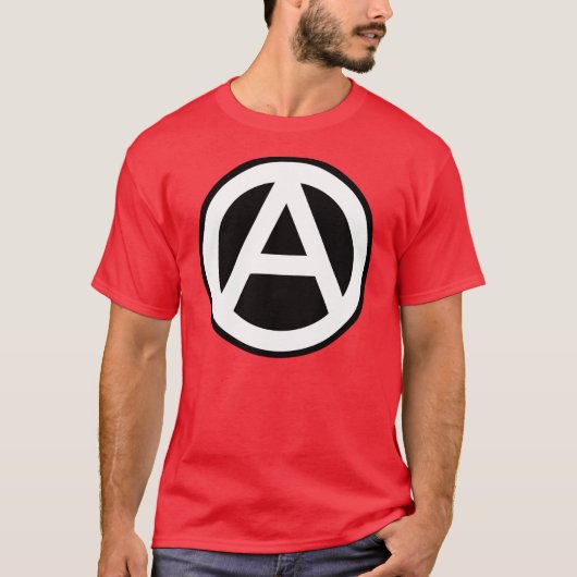 Anarchy Symbol Klassisch (schwarzer Hintergrund) T-shirt (Voorkant)