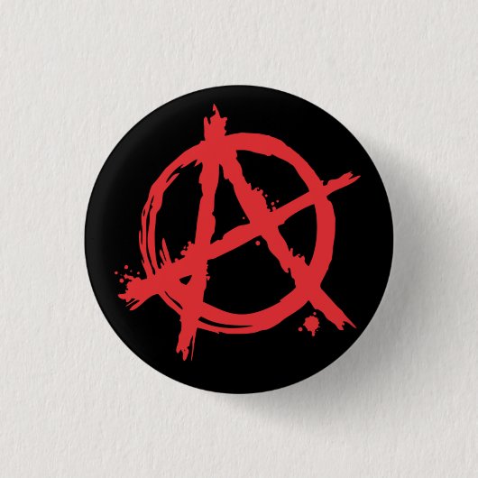 Anarchy Symbol Ronde Button 3,2 Cm (Voorkant)