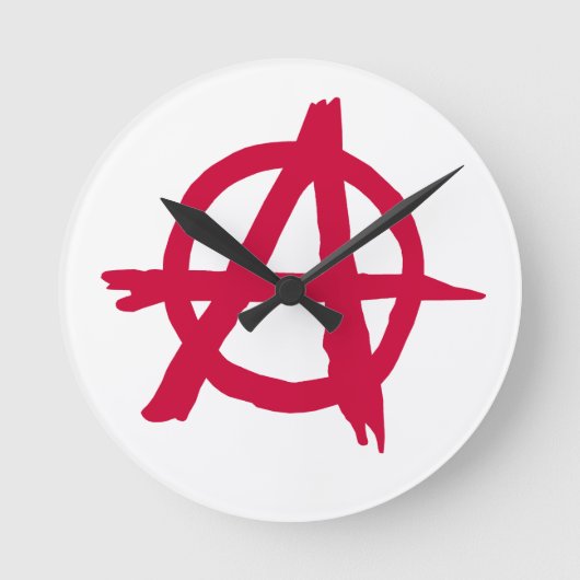 Anarchy SYmbol Ronde Klok (Voorkant)