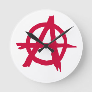 Anarchy SYmbol Ronde Klok