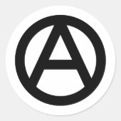 Anarchy Symbol Ronde Sticker (Voorkant)
